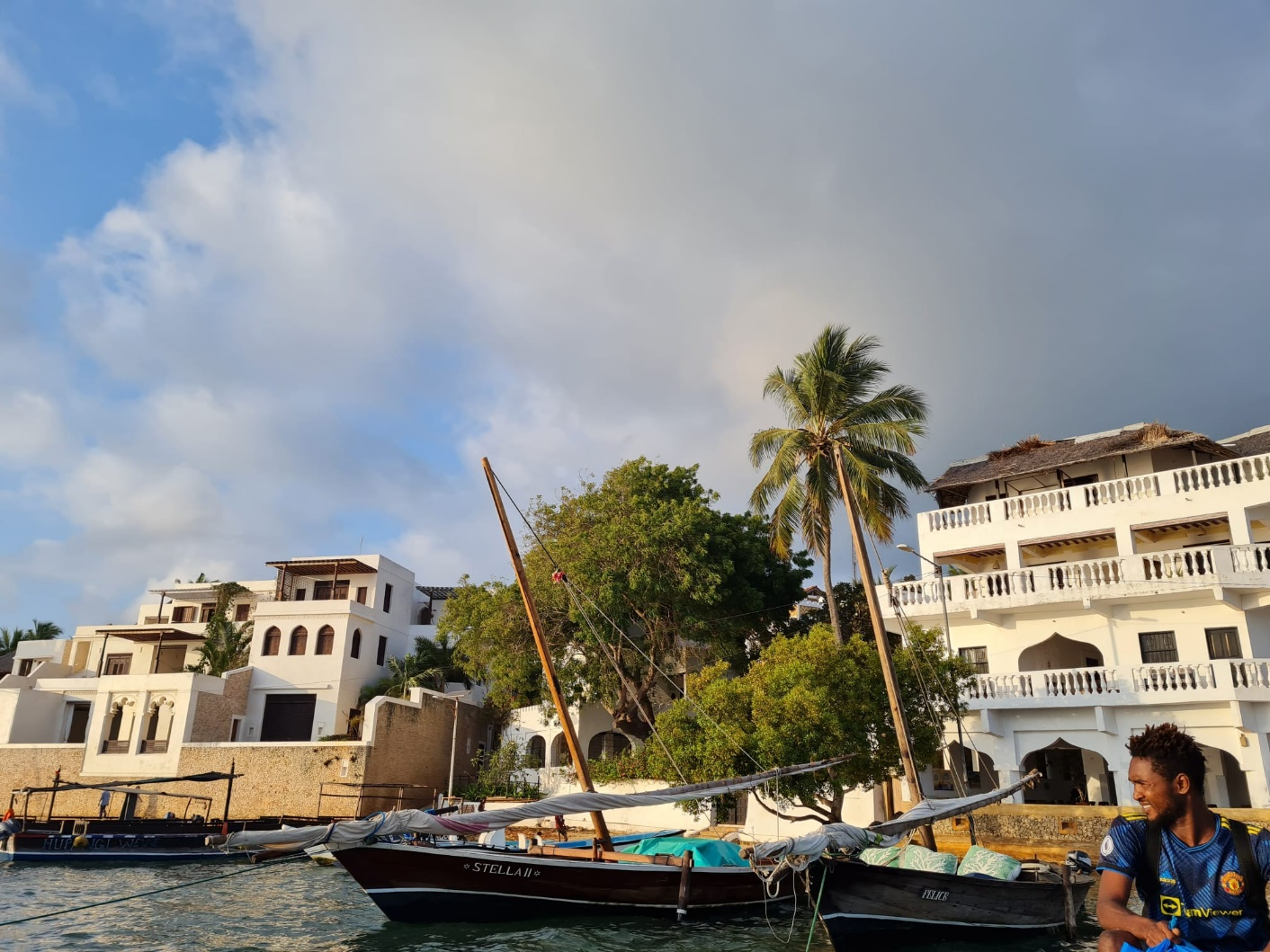 Shela, Lamu Island, where the rising tide floods the beach and the streets